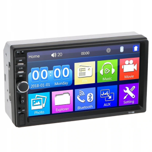 Radio samochodowe 2 din bluetooth usb dotykowe z kamerą