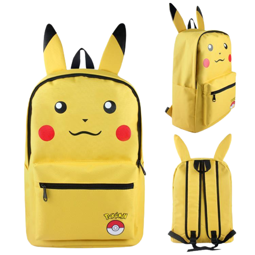 Plecak szkolny 3D Pokemon kolorowe dla dzieci Pikachu.png
