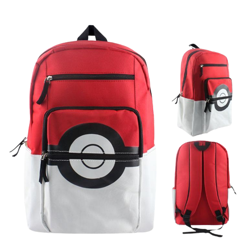 Plecak szkolny 3D Pokemon kolorowe dla dzieci Pokeball.png