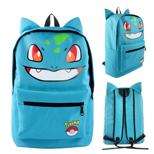 Plecak szkolny 3D Pokemon kolorowe dla dzieci Bulbasaur.png
