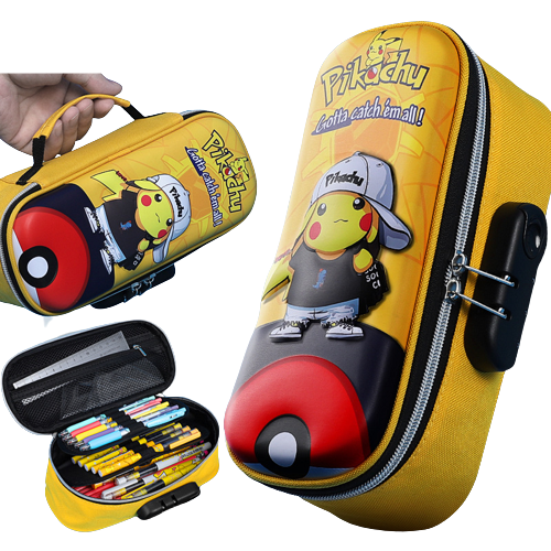 Piórnik szkolny na przybory dla chłpoca dziewczynki  Pokemon Pikachu.png