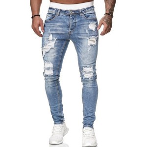 Spodnie Jeansy Męskie Skinny Slim Modne