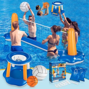 Duży Zestaw Siatkówka i Waterpolo Zabawa Ogród Basen