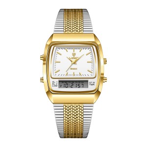 Klasyczny Zegarek Męski Retro Cyfrowy Analgowy Wodoodporny