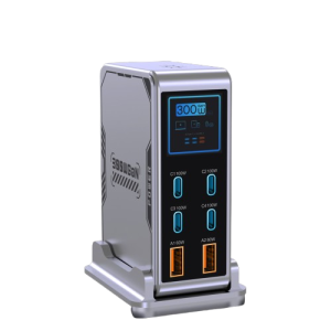 Stacja Ładowarka GaN 300W 6-portowa SUSB-C 100W LCD