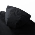 Męska Kurtka Outdoor Softshell Wodoodporna Zimowa z Kapturem Czarna