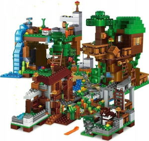  Klocki Zestaw Myworld Minecraft Minecraft Domek Na Drzewie 1208 Elementów