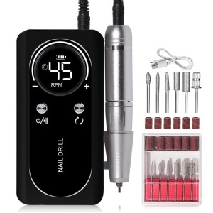 Frezarka do paznokci CZARNY Nail Drill 45 000 RPM – Profesjonalny zestaw do manicure i pedicure