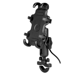 Motocyklowy uchwyt na telefon z ładowaniem bezprzewodowym 12–24V