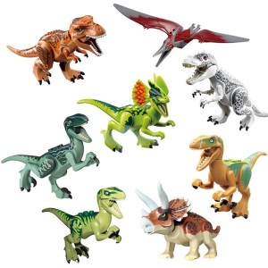 Klocki Zestaw Figurki Jurassic World Park Dinozaury 8 Szt