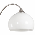 Lampa podłogowa łukowa z białym kloszem