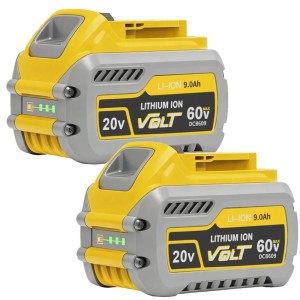 Zestaw 2x DeWalt Akumulator Li-Ion 20V / 60V MAX 9.0Ah DCB609 – Wydajne Zasilanie do Elektronarzędzi