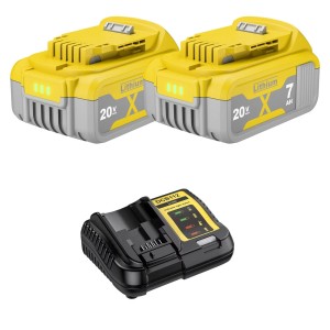 Zestaw 2x Akumulator 20V 7Ah Li-Ion + Ładowarka DeWalt DCB180