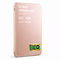 PowerBank Magnetyczny Różowy 3w1 10000 mAh Szybkie ładowanie PD 20W Wyświetlacz LED