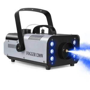 Maszyna do Mgły Dymu U'KING 1200W z Diodami LED Wyrzutnik Dymu Disco + Pilot