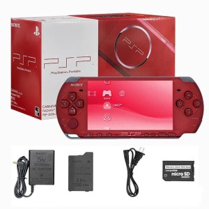 Przenośna Konsola do gier dla dzieci PSP 3000 Carnival Red + Akcesoria