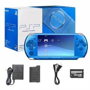Przenośna Konsola do gier dla dzieci PSP 3000 Carnival Blue + Akcesoria