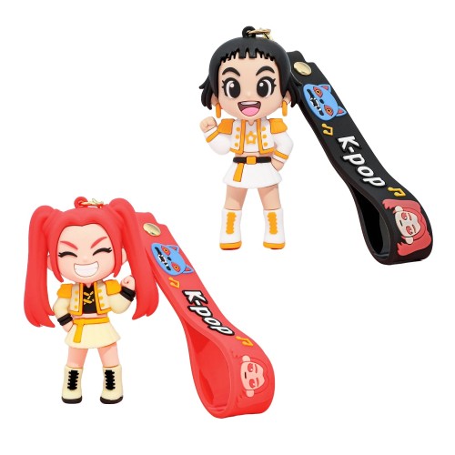 Zestaw 2 Breloków do kluczy akcesoria postać figurka K-Pop Demon Hunter 8 CM