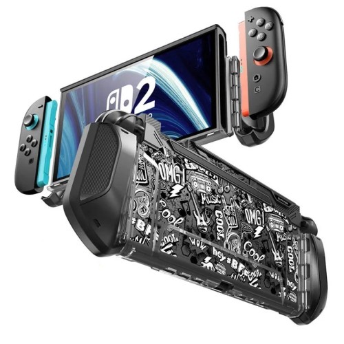 Etui Case ochronne z uchwytem do Nintendo Switch 2 kompatybilne ze stacją dokującą