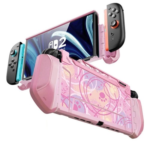 Etui Case ochronne z uchwytem do Nintendo Switch 2 kompatybilne ze stacją dokującą