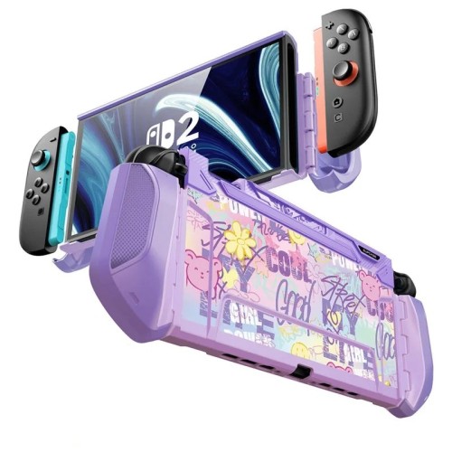 Etui Case ochronne z uchwytem do Nintendo Switch 2 kompatybilne ze stacją dokującą