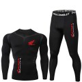 Komplet Zestaw Termoaktywny Rashguard Sportowy HONDA Koszulka Legginsy Treningowe