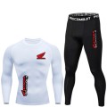 Komplet Zestaw Termoaktywny Rashguard Sportowy HONDA Koszulka Legginsy Treningowe