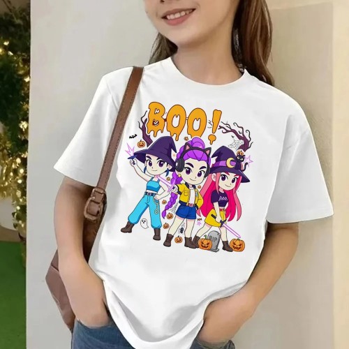 Koszulka 3D dla dziewczynki T-Shirt dziecięcy K-Pop Demon Hunter HUNTRIX roz.3XS-L