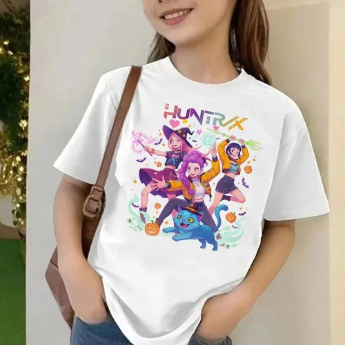 Koszulka 3D dla dziewczynki T-Shirt dziecięcy K-Pop Demon Hunter HUNTRIX roz.3XS-L