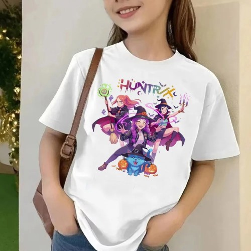 Koszulka 3D dla dziewczynki T-Shirt dziecięcy K-Pop Demon Hunter HUNTRIX roz.3XS-L