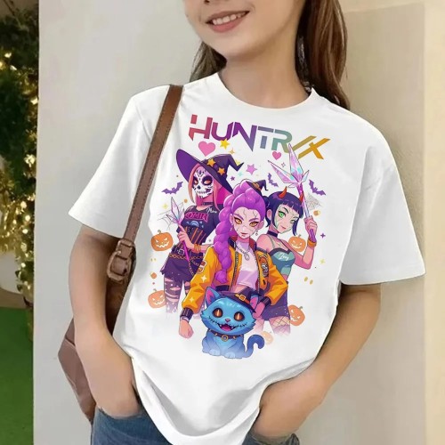 Koszulka 3D dla dziewczynki T-Shirt dziecięcy K-Pop Demon Hunter HUNTRIX roz.3XS-L