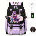 Plecak Szkolny dla dzieci Tornister K-Pop Demon Hunters HUNTRIX z Portem USB