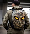 Plecak na kask motocyklowy wodoodporny HARD SHELL LED z podświetlanymi oczami