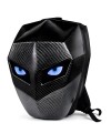 Plecak na kask motocyklowy CARBON wodoodporny HARD SHELL LED z podświetlanymi oczami