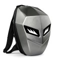 Plecak na kask motocyklowy TYTANOWY wodoodporny HARD SHELL LED z podświetlanymi oczami