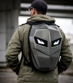Plecak na kask motocyklowy TYTANOWY wodoodporny HARD SHELL LED z podświetlanymi oczami
