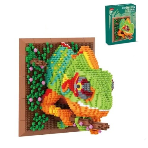 Zestaw Klocki 3D zabawka dla dzieci model rekin Kameleon zwierzęta