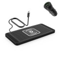 Ładowarka samochodowa bezprzewodowa USB-C PD 20 W QC 3.0 + Mata Bezprzewodowa