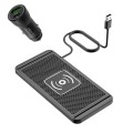 Ładowarka samochodowa bezprzewodowa Qi USB QC 3.0 PD 20W szybkie ładowanie 3w1 do auta
