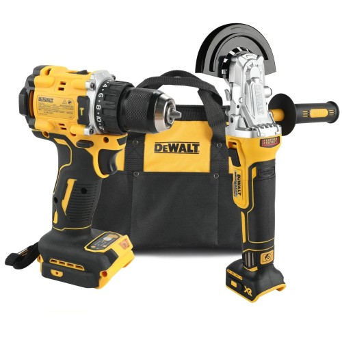 Zestaw narzędzi Szlifierka kątowa DEWALT DCG405FN-XJ wkrętarka DeWALT DCD805 + Torba