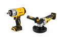 Zestaw narzędzi bezprzewodowych Klucz udarowy DEWALT DCF922 i Szlifierka kątowa DEWALT DCG405 + Torba