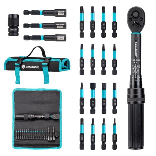 Klucz dynamometryczny rowerowy 1/4" Libraton zestaw 21 elementów w etui