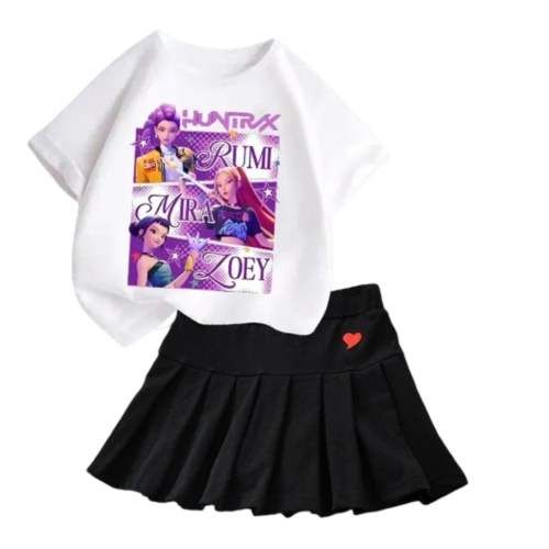 Zestaw dla dziewczynki K-Pop Demon Hunter komplet ubran roz.100-160