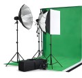 Duży Zestaw oświetleniowy do fotografii i nagrań studio fotograficzne z green screen