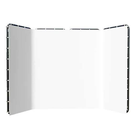 Profesjonalny Ekran Tło WHITE SCREEN Studio System 3-Panelowy 4m x 2.4m