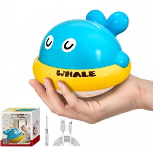 Zabawka LED dla dzieci do kąpieli Interaktywna Fontanna Wieloryb do wody