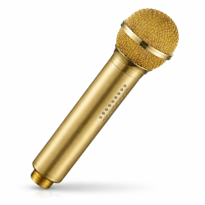 Słuchawka prysznicowa mikrofon designerska głowica do prysznica złota