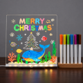Podświetlana Tablica LED dla dzieci do Rysowania 30x20 cm Zestaw z Markerami