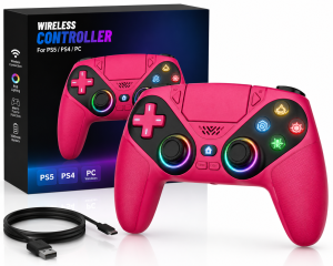 Bezprzewodowy Kontroler PAD do PS5 PS4 PC RGB