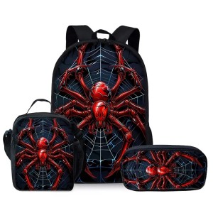 Zestaw Szkolny Spider-Man 3w1 dla Chłopca Plecak A4 Torba na Ramię Piórnik